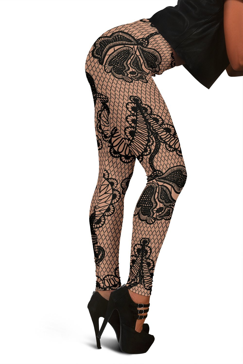 Black Lace Leggings GearRex 