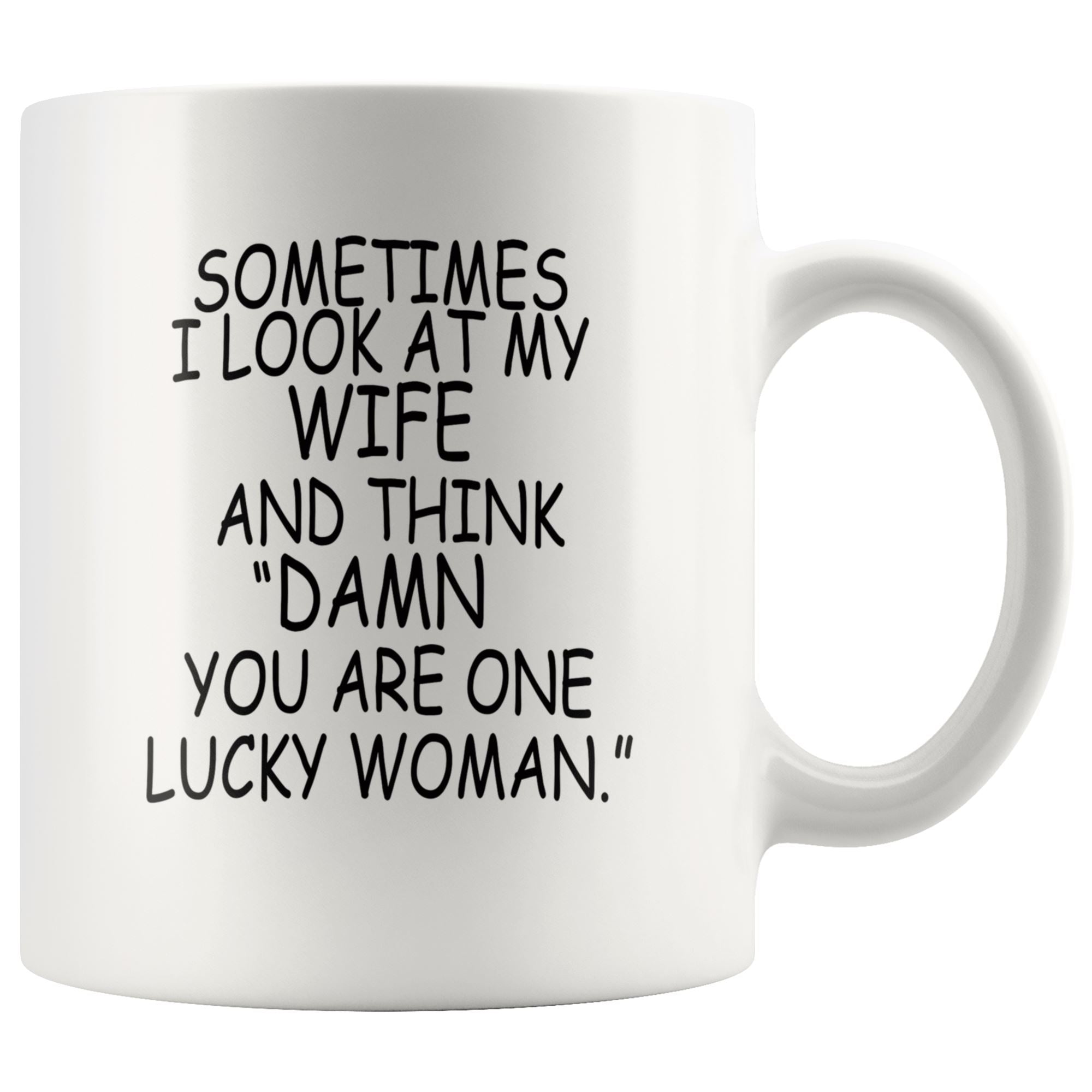 One Lucky Wife Mug Drinkware teelaunch 11oz Mug 