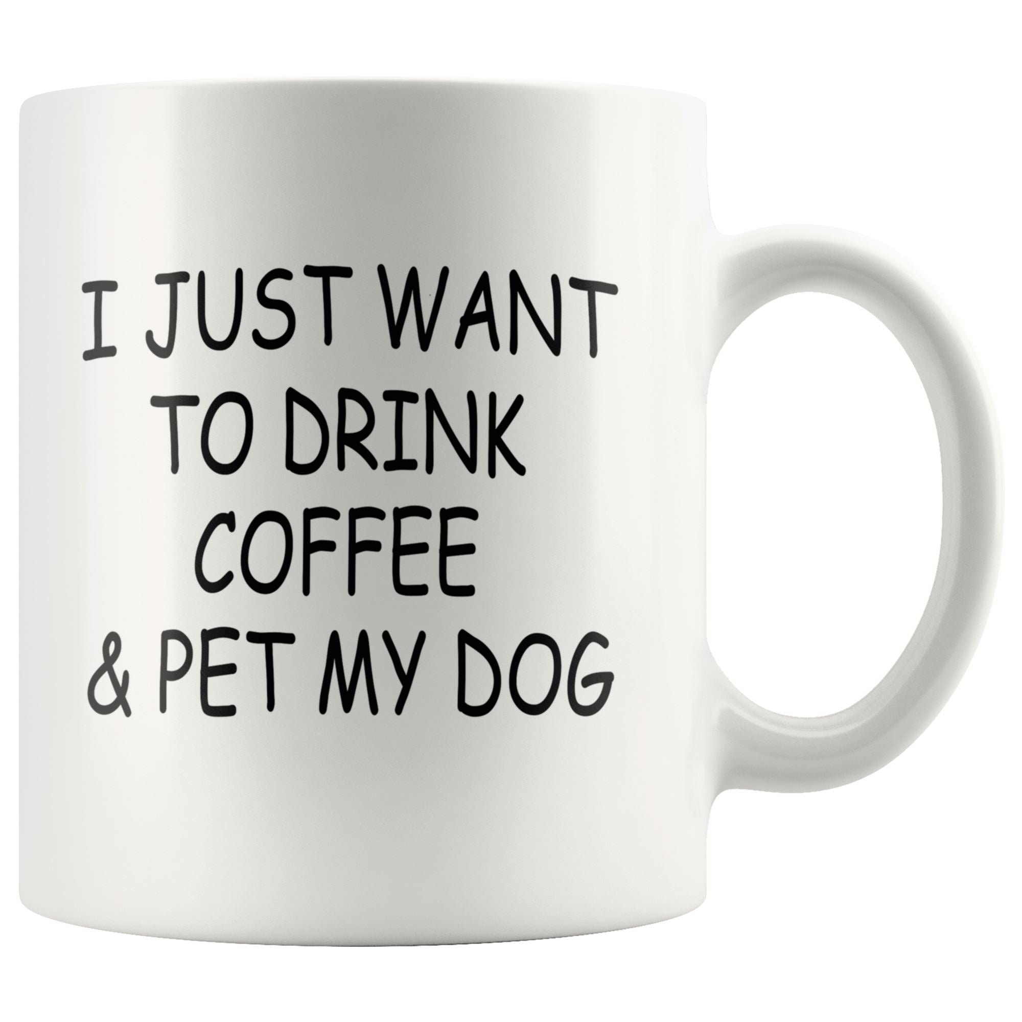 Pet My Dog Mug Drinkware teelaunch 11oz Mug 