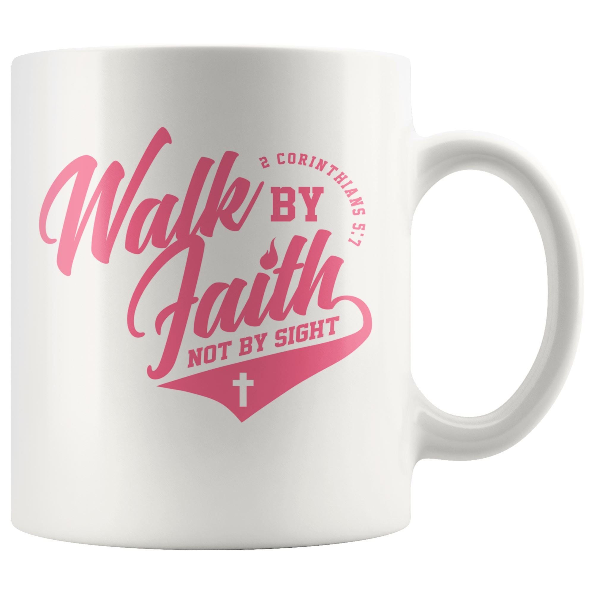 Walk by Faith Mug Drinkware teelaunch 11oz Mug 