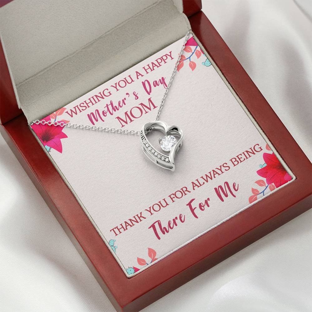 Happy Mother's Day Forever Love Necklace Jewelry ShineOn Fulfillment Mahogany Style Luxury Box 