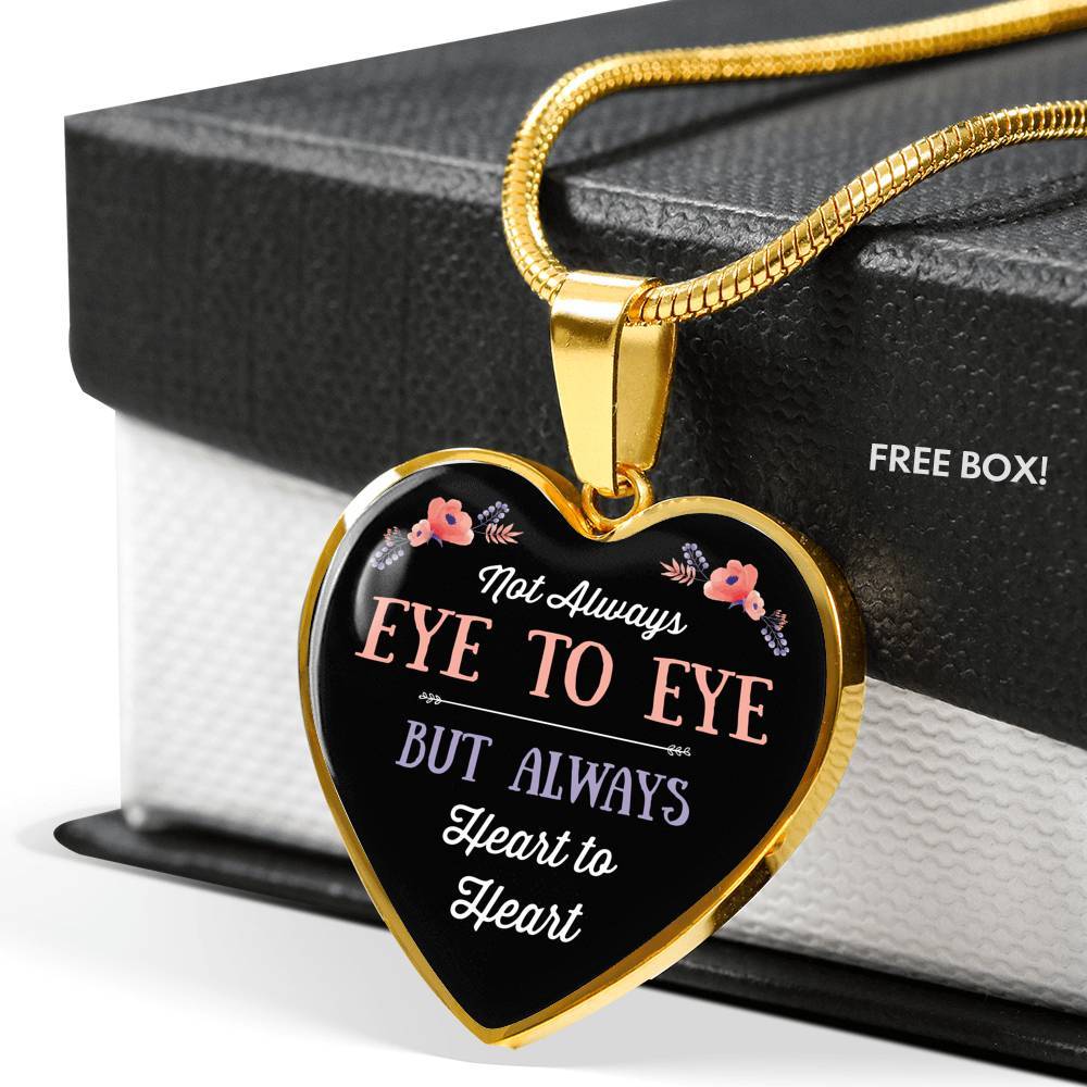 eye to eye silver necklace/bangle with heart charm Jewelry ShineOn Fulfillment 
