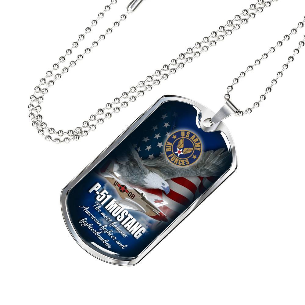P-51 Mustang - Dog Tag Jewelry ShineOn Fulfillment 