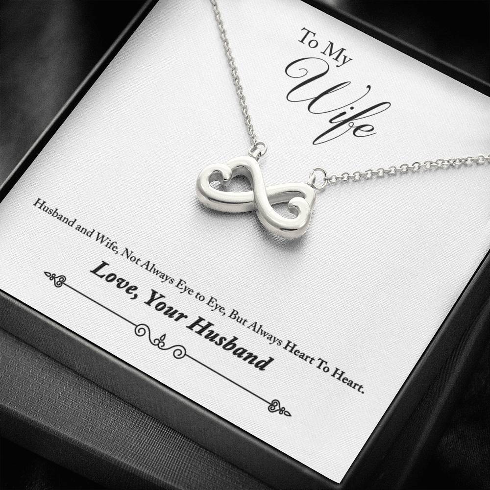 To My Wife - Infinity Necklace Jewelry ShineOn Fulfillment 14k White Gold Finish 