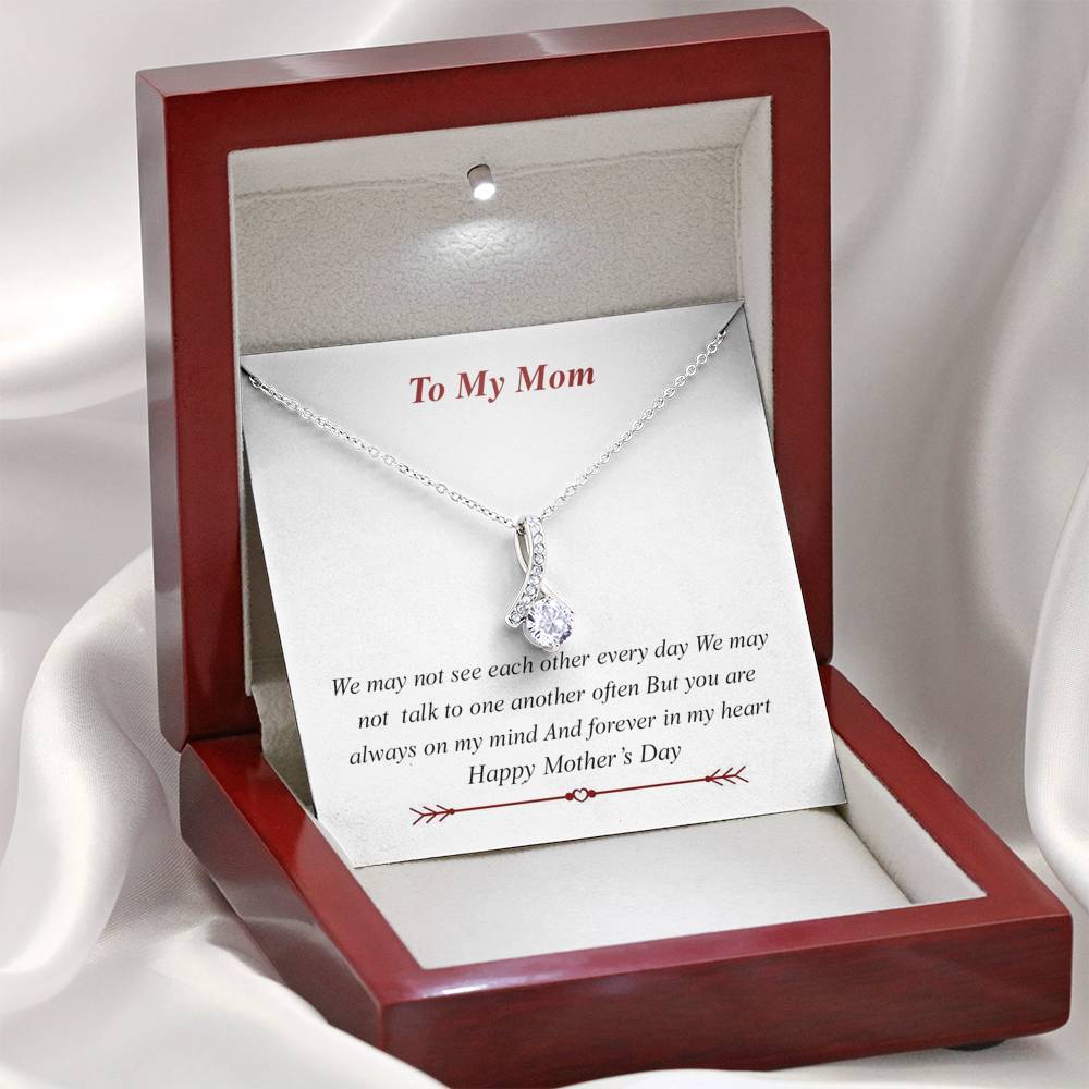 To My Mom - Alluring Beauty Necklace Jewelry ShineOn Fulfillment Mahogany Style Luxury Box 