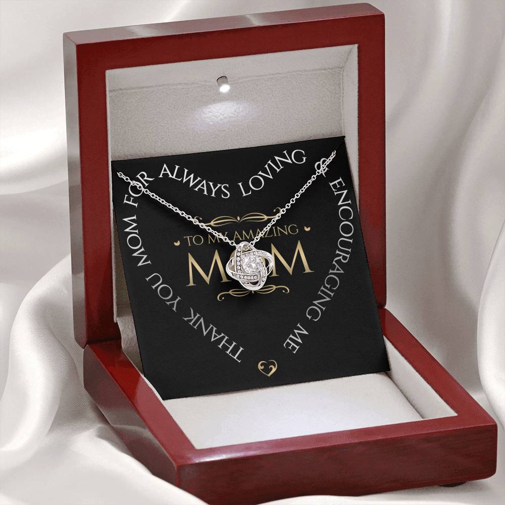To My Mom -Alluring Beauty Necklace Jewelry ShineOn Fulfillment Mahogany Style Luxury Box 