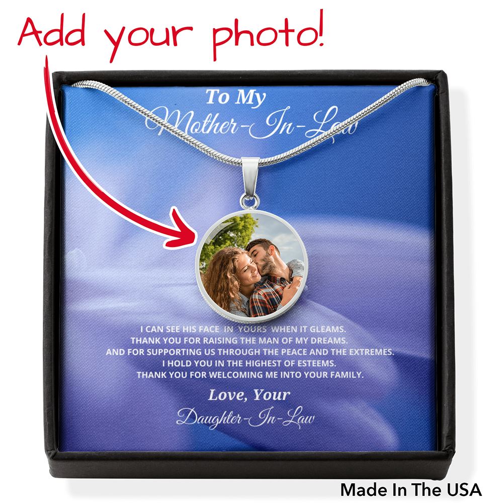 To My Mother-In-Law Luxury Pendant Necklace Jewelry ShineOn Fulfillment Luxury Necklace (.316 Surgical Steel) No 