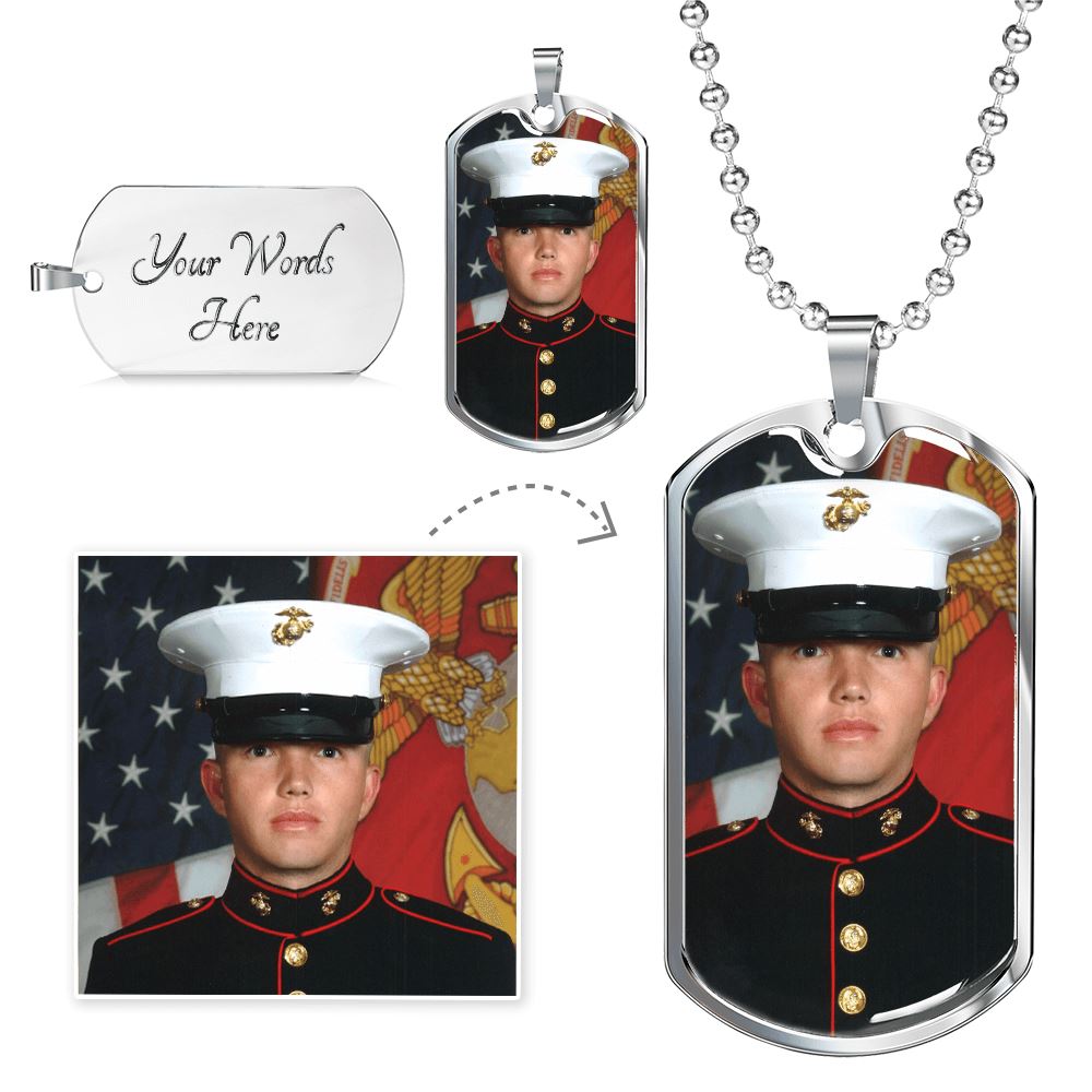 Your Own Photo - Dog Tag Jewelry ShineOn Fulfillment Military Chain (Silver) Yes 