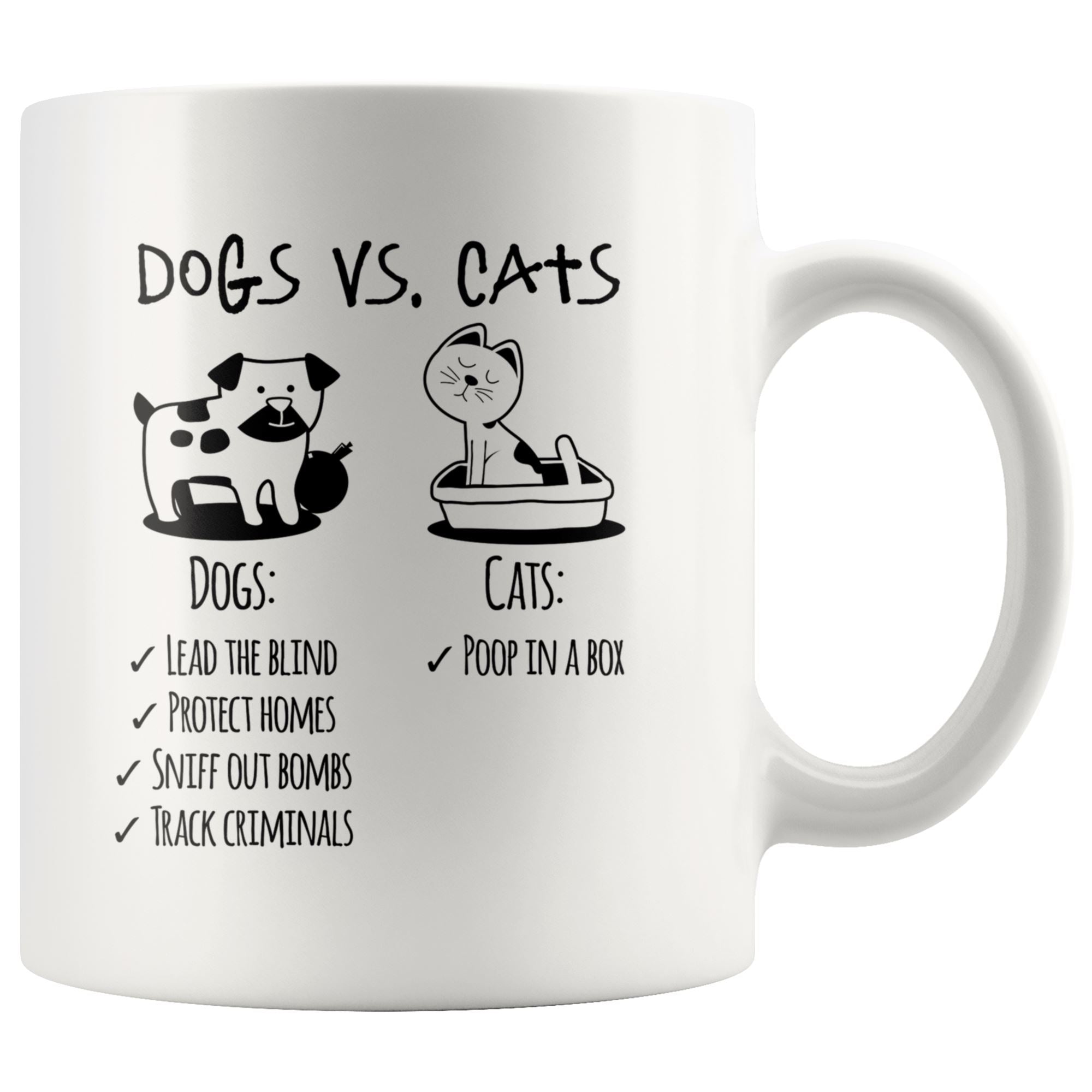 Dog Vs Cat Mug Drinkware teelaunch 11oz Mug 