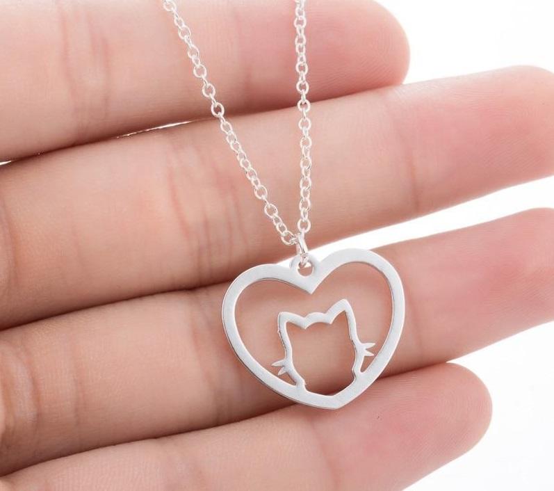 Cat Heart Necklace GearRex 