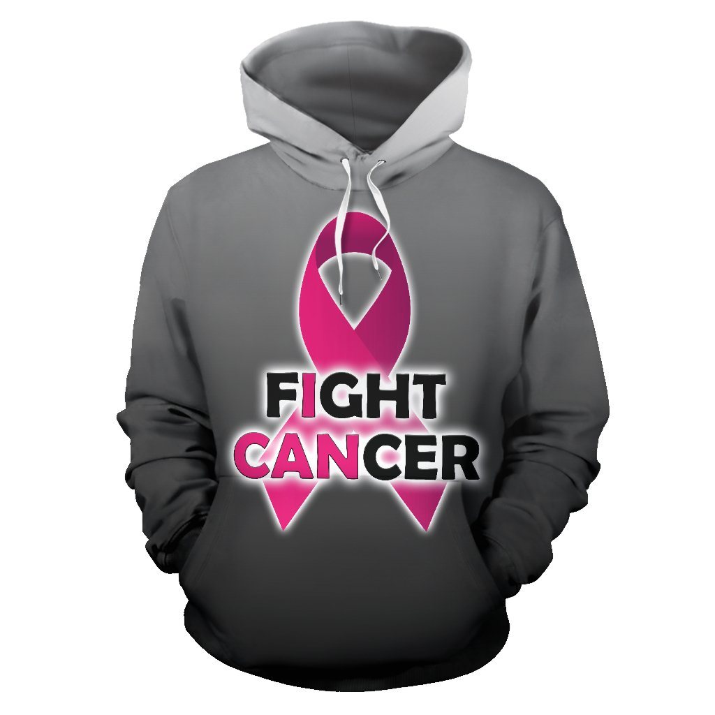 Fight Cancer All Over Hoodie GearRex Men's HoodieFight Cancer All Over Hoodie S 