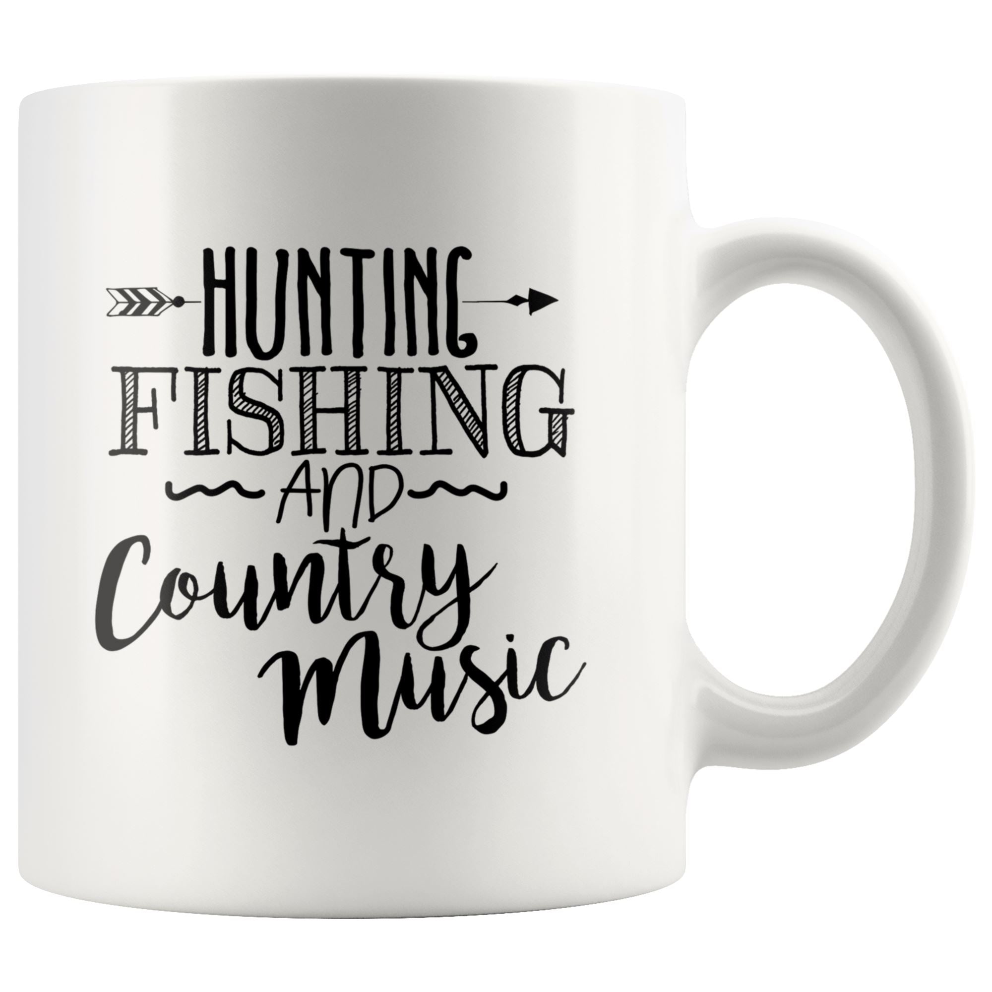Hunting Fishing and Country Music Drinkware teelaunch 11oz Mug 
