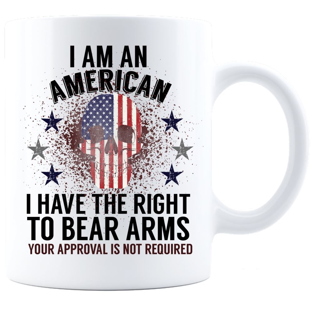 Right To Bear Arms Coffee Mug - White Coffee Mug - White PrintTech 11oz White 