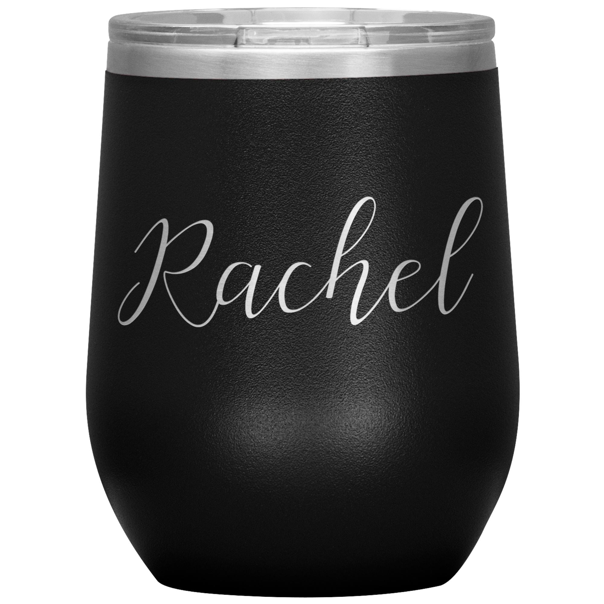Rachel - Personalized Wine Tumbler Wine Tumbler teelaunch Black 